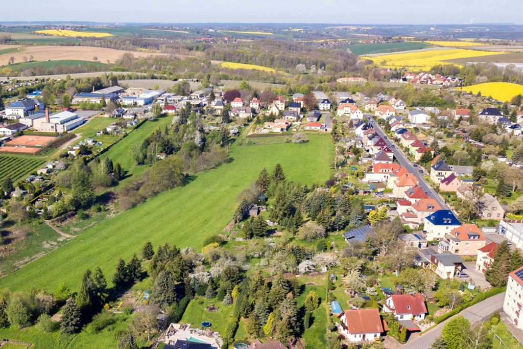 Sachsen | Leisnig | Drohnenaufnahme über dem Baugebiet Eichbergblick